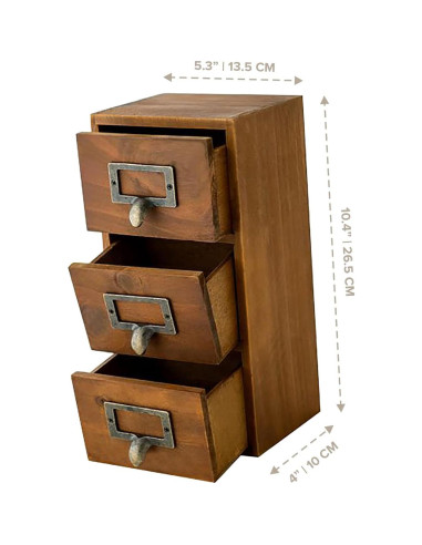 Mini Cajones de Escritorio Woodaholic - Organizador de 2 Cajones