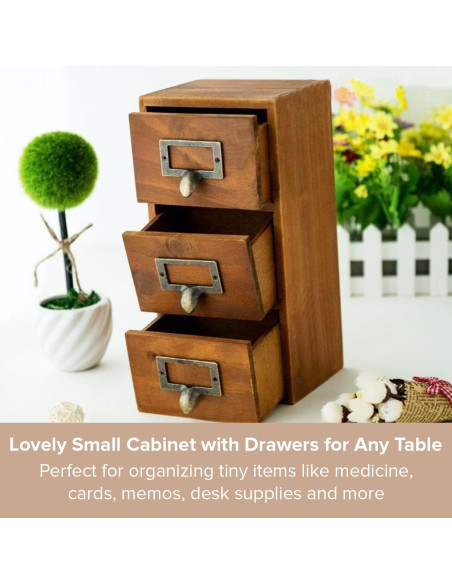 Mini Cajones de Escritorio Woodaholic - Organizador de 2 Cajones