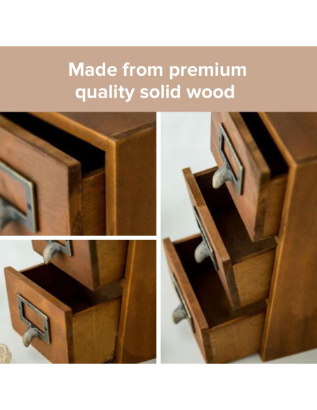 Mini Cajones de Escritorio Woodaholic - Organizador de 2 Cajones