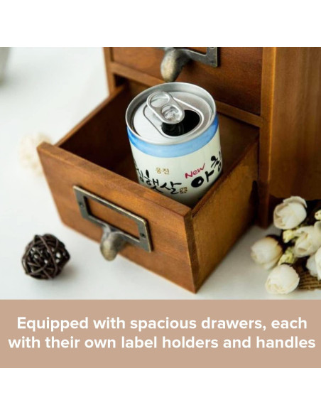 Mini Cajones de Escritorio Woodaholic - Organizador de 2 Cajones