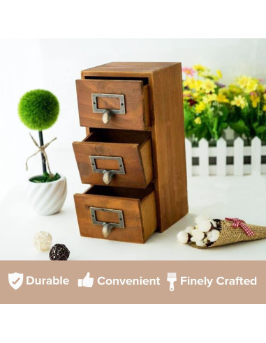 Mini Cajones de Escritorio Woodaholic - Organizador de 2 Cajones