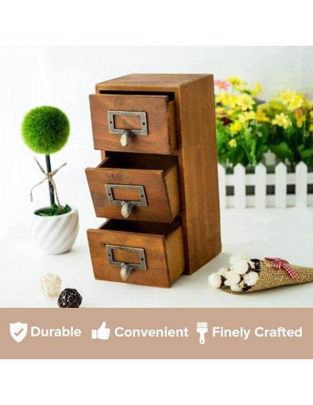 Mini Cajones de Escritorio Woodaholic - Organizador de 2 Cajones