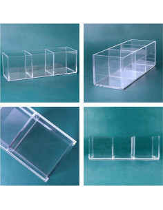 Organizador de Cajones Acrílico Dedoot 3 Compartimentos 19.05x6.35cm 2