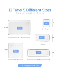 Organizadores de Cajones Ravinte 13 PCS con Almohadillas Antideslizantes 2