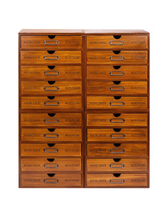 Juego de 4 Cajones Organizadores de Madera Caoba Woodaholic