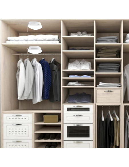 Luz de Techo LED Lightdot 12W 4000K con Cadena de Tirar - 2 Paquete