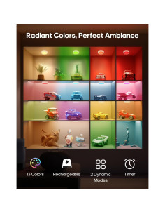 Luces Puck LED GOODEA.fun 6 Piezas RGB Control Remoto 2