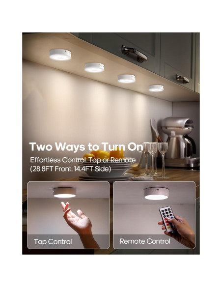 Luces Puck LED GOODEA.fun 6 Piezas RGB Control Remoto