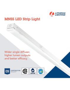 Luz LED de Tira Lithonia 1 Luz 48" Regulable Blanca 2