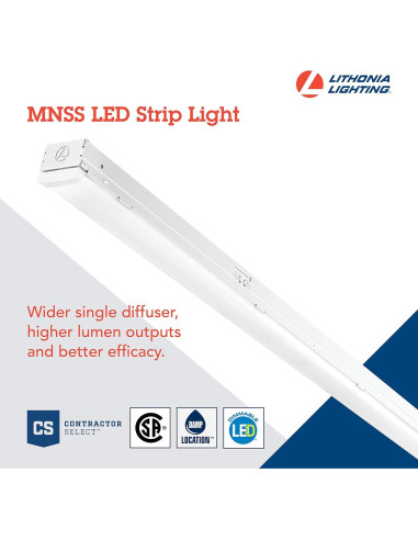 Luz LED de Tira Lithonia 1 Luz 48" Regulable Blanca