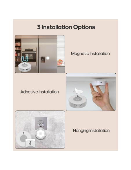 Luces Puck LED GOODEA.fun 6 Piezas RGB Control Remoto