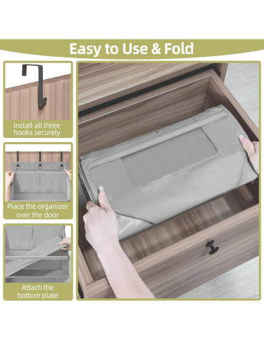 Organizador de Puerta STORAGEIDEAS 6 Bolsillos Gris 161 cm