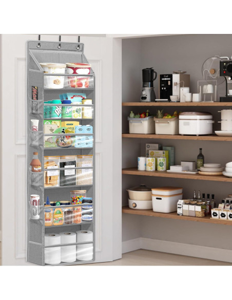 Organizador de Puerta STORAGEIDEAS 6 Bolsillos Gris 161 cm