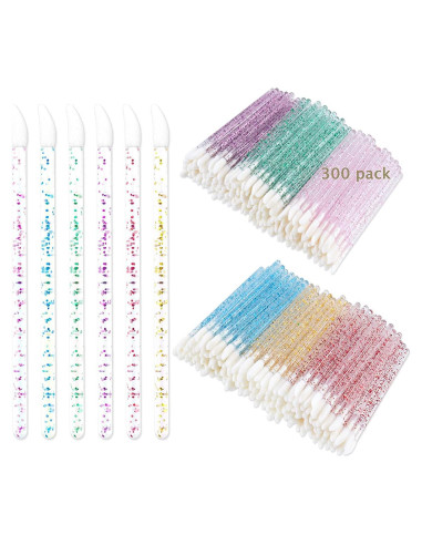 300 Pinceles de Labios Desechables Mooerca - 6 Colores