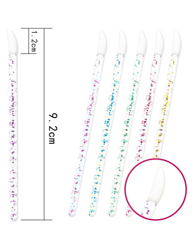 300 Pinceles de Labios Desechables Mooerca - 6 Colores