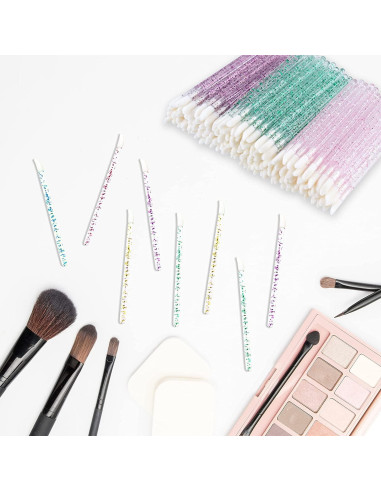 300 Pinceles de Labios Desechables Mooerca - 6 Colores