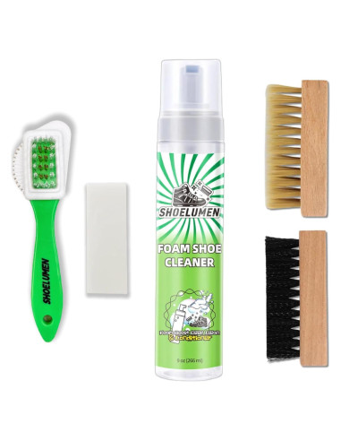 Kit Limpiador de Zapatos Blancos Shoelumen con 2 Cepillos
