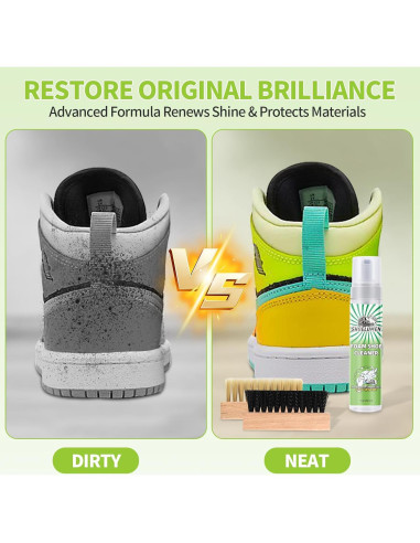 Kit Limpiador de Zapatos Blancos Shoelumen con 2 Cepillos