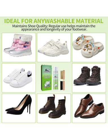 Kit Limpiador de Zapatos Blancos Shoelumen con 2 Cepillos