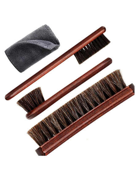 Kit de Cepillos para Zapatos de Cuero Lyssra 4 Piezas Premium