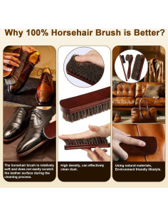 Kit de Cepillos para Zapatos de Cuero Lyssra 4 Piezas Premium 2