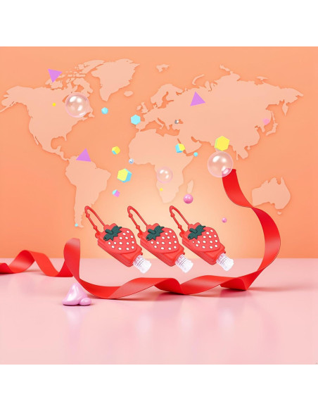 Set de 3 Botellas de Viaje Rellenables Xinjincang 30ml Rojo