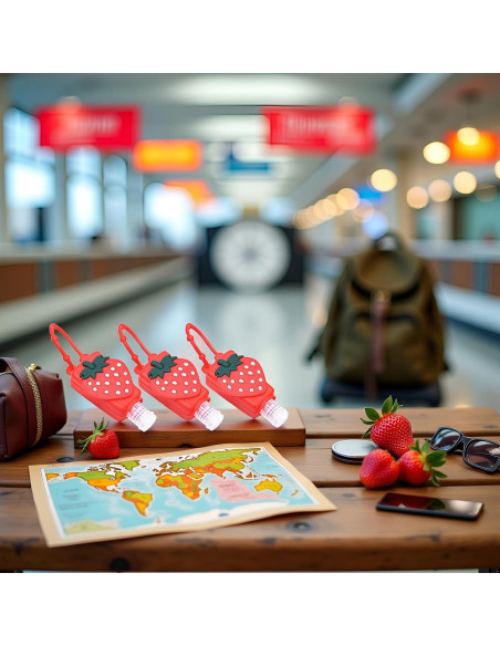 Set de 3 Botellas de Viaje Rellenables Xinjincang 30ml Rojo