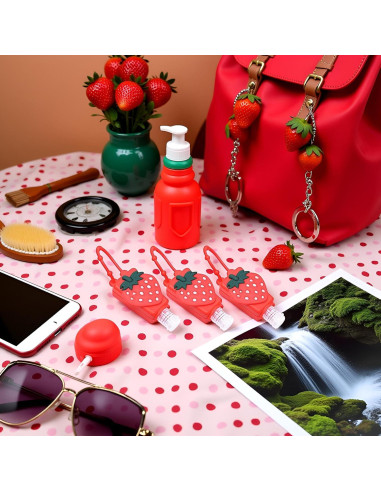 Set de 3 Botellas de Viaje Rellenables Xinjincang 30ml Rojo