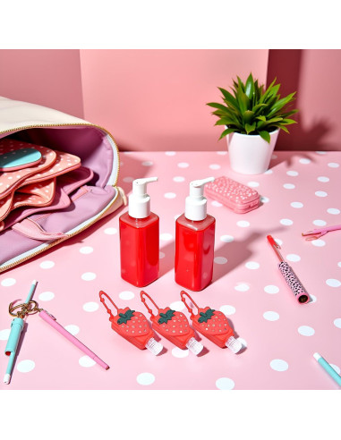 Set de 3 Botellas de Viaje Rellenables Xinjincang 30ml Rojo