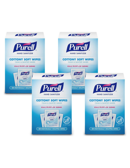 Toallitas Desinfectantes de Manos PURELL - 96 Unidades