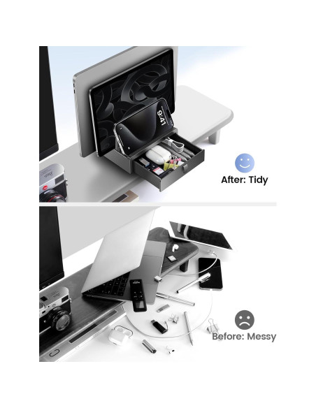 Soporte Vertical para Laptop Vaydeer con Cajón Ajustable 43.9 cm