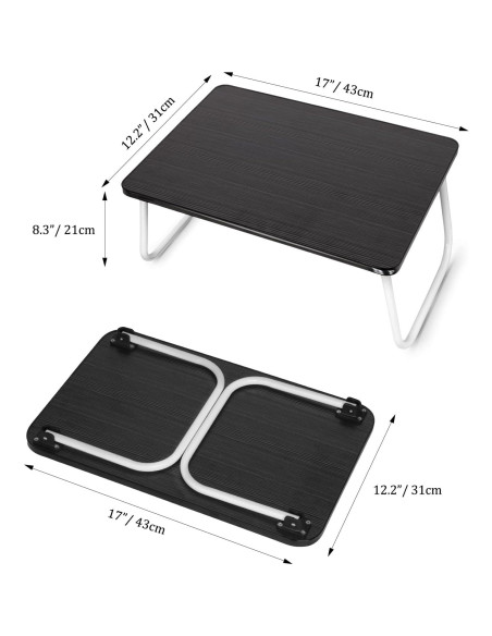 Bandeja Plegable para Computadora Portátil Ybj-ake Negra 43x31cm