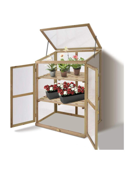 Invernadero Mini Portátil Happygrill de Madera 76.2x57.1x109.2 cm