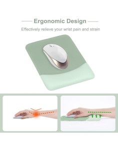 Almohadilla Ergonómica para Mouse MOSISO Verde Antiguo 24.5x18cm 2