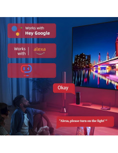 Tira LED WACUAAO 3.81m para TV 55-65" HDMI 4K RGB 2