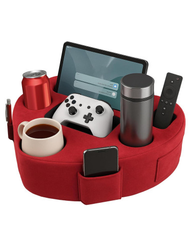 Soporte Organizador de Sofá CozyGrip Corazón Rojo 8 en 1
