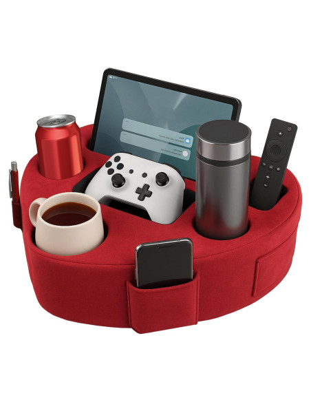 Soporte Organizador de Sofá CozyGrip Corazón Rojo 8 en 1