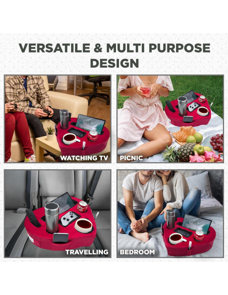 Soporte Organizador de Sofá CozyGrip Corazón Rojo 8 en 1
