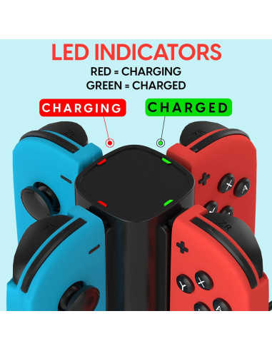 Dock de Carga TalkWorks para 4 Controladores Joy-Con - USB-C