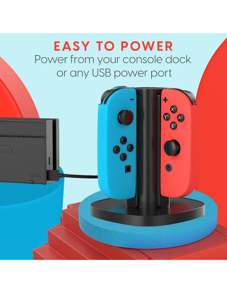 Dock de Carga TalkWorks para 4 Controladores Joy-Con - USB-C