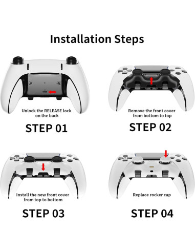 KD.FLY Accesorios Personalizados para Controlador PS5 Edge - 4 Piezas