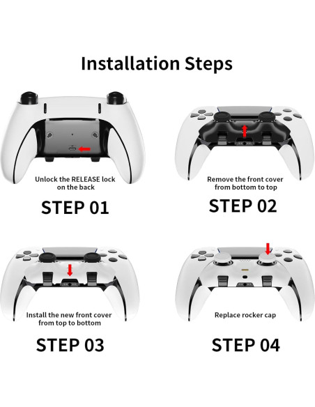 KD.FLY Accesorios Personalizados para Controlador PS5 Edge - 4 Piezas