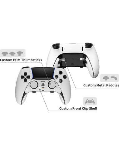 KD.FLY Accesorios Personalizados para Controlador PS5 Edge - 4 Piezas