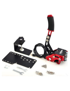 Freno de Mano USB CNRAQR Rojo para Simulador de Carreras PC