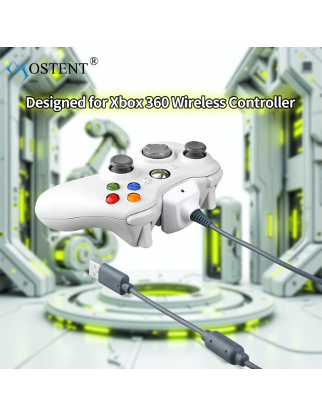 Cable de Carga USB + Batería Recargable OSTENT para Xbox 360