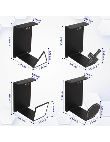 Soporte para Auriculares VKheroKV HC128 Universal con Tiras Adhesivas