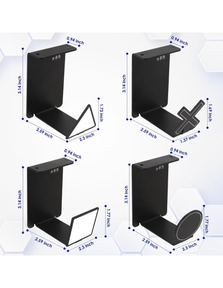 Soporte para Auriculares VKheroKV HC128 Universal con Tiras Adhesivas