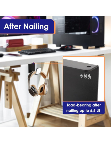 Soporte para Auriculares VKheroKV HC128 Universal con Tiras Adhesivas