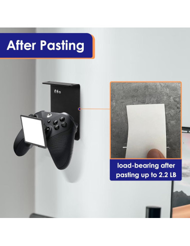 Soporte para Auriculares VKheroKV HC128 Universal con Tiras Adhesivas