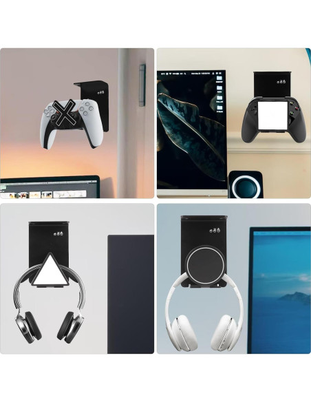 Soporte para Auriculares VKheroKV HC128 Universal con Tiras Adhesivas